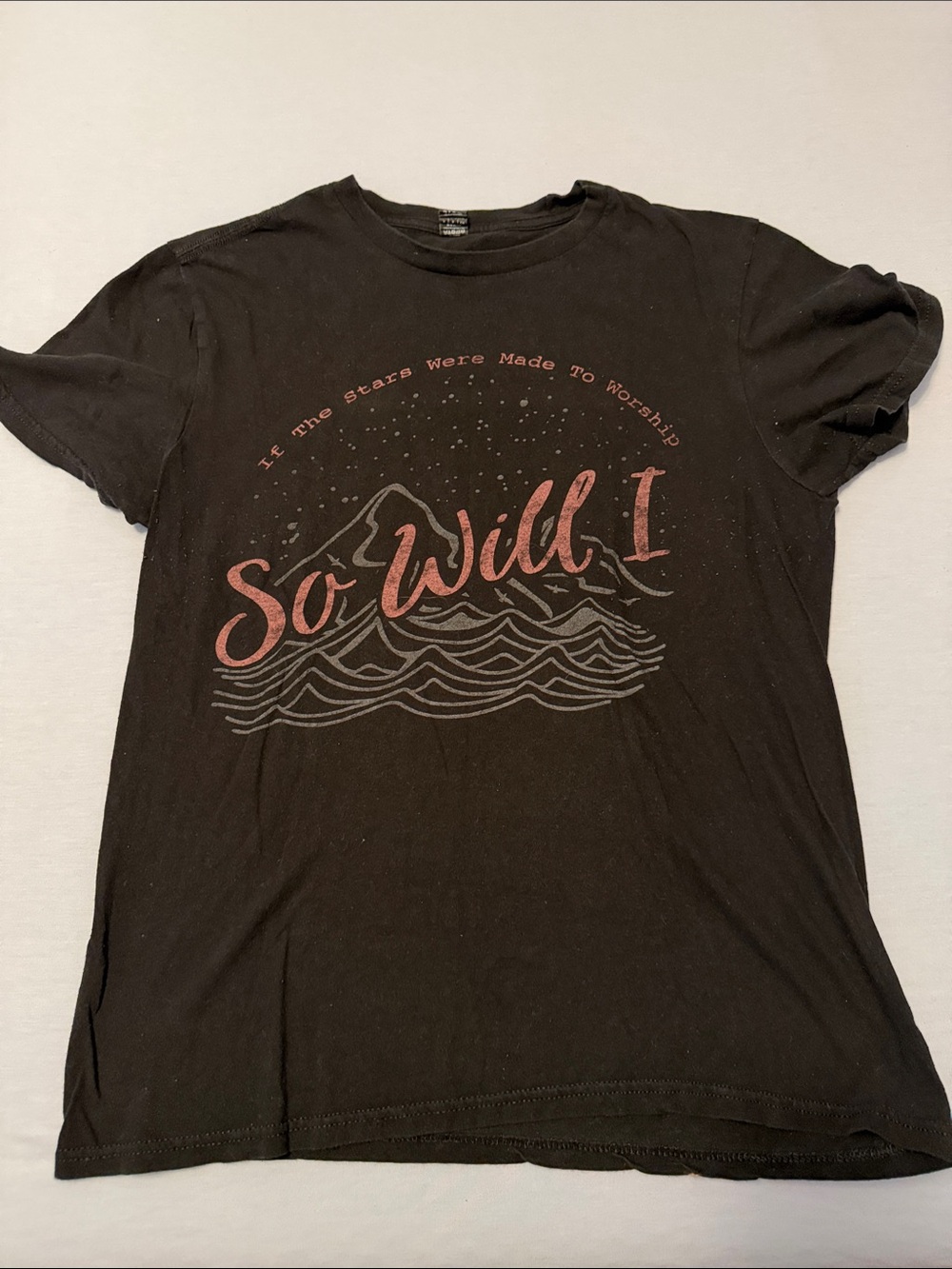 Dkny Black Short Sleeve Tee with Pink and Gray Graphic "So Wild I"